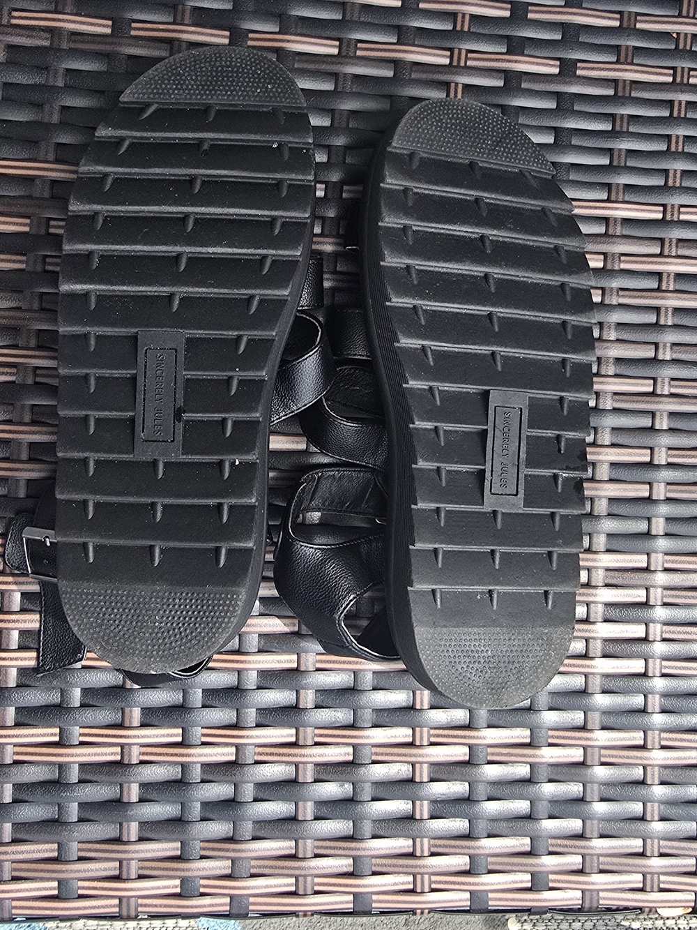 Darling Black Strappy Platform Sandals - Picture 8 of 9